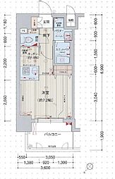 プレサンス新栄リミックス 1Kの間取図画像