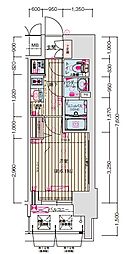 プレサンス丸の内アドブル 1Kの間取図画像