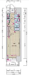 プレサンス丸の内フォート 1Kの間取図画像