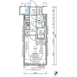 ディアレイシャス名古屋中村公園II 1Kの間取図画像