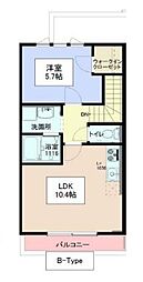 ラフィネコート 1LDKの間取図画像