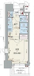 プレサンス鶴舞公園WEST 1Kの間取図画像