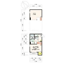 ハーモニーテラス柳堀 1SKの間取図画像