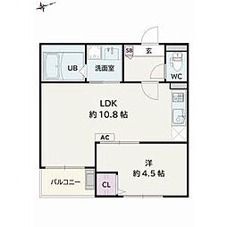 Jack ichibanI 1LDKの間取図画像