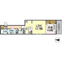 セレスティア熱田 1LDKの間取図画像