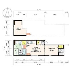 フェニーチェ名古屋 1SLDKの間取図画像