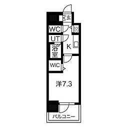 名古屋市北区平安1丁目マンション 1Kの間取図画像
