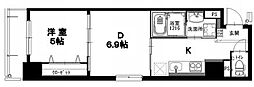 カトルセゾン金山 1DKの間取図画像