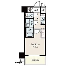 ステージファースト名古屋尾頭橋 1Kの間取図画像