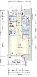 プレサンス丸の内レジデンス2 ワンルームの間取図画像