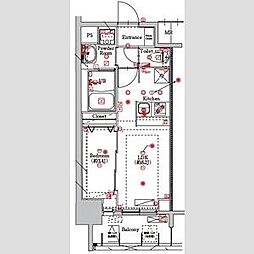 名古屋市中区平和2丁目マンション 1LDKの間取図画像