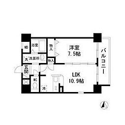 Axis 1LDKの間取図画像