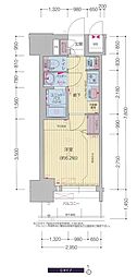 プレサンス新栄ユリシス 1Kの間取図画像