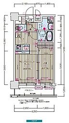 プレサンス名古屋ルクソリア 1LDKの間取図画像