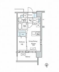 デュオフラッツ栄 1LDKの間取図画像