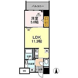 ダイワシティー中村公園 1LDKの間取図画像