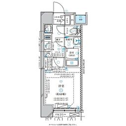 ディアレイシャス名古屋太閤通2 1Kの間取図画像