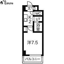 ファーニッシュ太平通 1Kの間取図画像