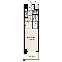 S-RESIDENCE鶴舞2 1Kの間取図画像