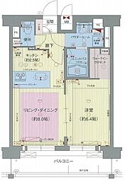 プレサンス名古屋STATIONビジュ 1LDKの間取図画像