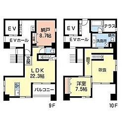 大須アパートメント 1SLDKの間取図画像