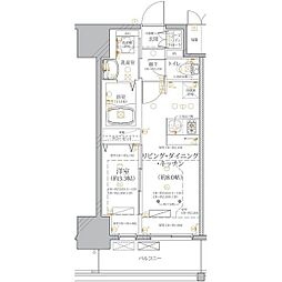 ディアレイシャス浅間町ステーションフロント 1LDKの間取図画像