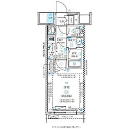 ディアレイシャス名古屋太閤通2 1Kの間取図画像