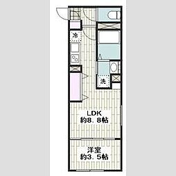 LUORE名古屋駅NORTH 1LDKの間取図画像