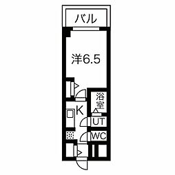ファステート名古屋駅前ドリーム 1Kの間取図画像