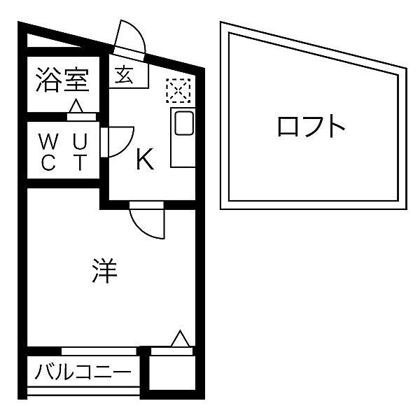 愛知県名古屋市中川区尾頭橋２丁目(賃貸アパート1SK・1階・20.43㎡)の写真 その2