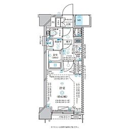 名古屋市営桜通線 太閤通駅 徒歩8分の賃貸マンション 7階1Kの間取り