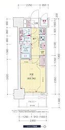 名古屋市営桜通線 太閤通駅 徒歩7分の賃貸マンション 8階1Kの間取り