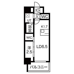 JR東海道本線 尾頭橋駅 徒歩10分の賃貸マンション 9階1LDKの間取り