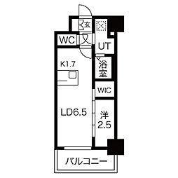 JR東海道本線 尾頭橋駅 徒歩10分の賃貸マンション 4階1LDKの間取り