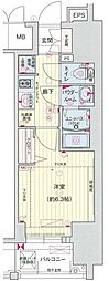 名古屋市営名城線 上前津駅 徒歩8分の賃貸マンション 14階1Kの間取り