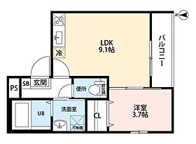 KBY Futase  ｜ 愛知県名古屋市中村区二瀬町（賃貸アパート1LDK・1階・32.15㎡） その2