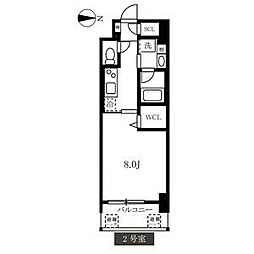 名古屋市営鶴舞線 浄心駅 徒歩10分の賃貸マンション 4階1Kの間取り