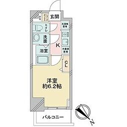 名古屋市営鶴舞線 鶴舞駅 徒歩5分の賃貸マンション 15階1Kの間取り
