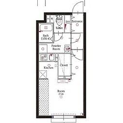 クレストタップ名古屋ウエスト ワンルームの間取図画像
