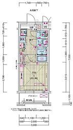 プレサンス高畑ルミア 1Kの間取図画像