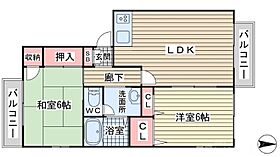 ラピート6X  ｜ 兵庫県神戸市垂水区山手4丁目（賃貸マンション2LDK・2階・50.00㎡） その2