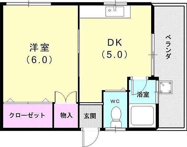 エール山崎 ｜兵庫県神戸市兵庫区雪御所町(賃貸アパート1DK・2階・24.71㎡)の写真 その2