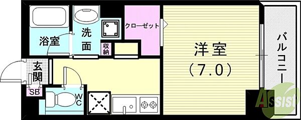 垂水川原ミオ ｜兵庫県神戸市垂水区川原2丁目(賃貸マンション1K・3階・27.19㎡)の写真 その2