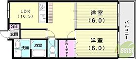 サンマンション  ｜ 兵庫県神戸市垂水区霞ケ丘3丁目3-4（賃貸マンション2LDK・1階・49.17㎡） その2