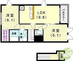 リュクス西明石II  ｜ 兵庫県明石市藤江1885-3（賃貸アパート2LDK・2階・54.01㎡） その2