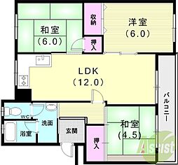 高倉台四団地二号棟 4階/-