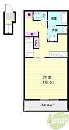 神戸市垂水区泉が丘3丁目アパート 1Kの間取図画像