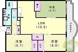ハイツレインボー塩屋 3LDKの間取図画像