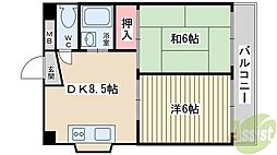 ハイツ須磨 2DKの間取図画像