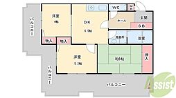 ドムールコスモス美山台 3DKの間取図画像